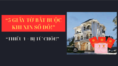 “5 GIẤY TỜ BẮT BUỘC KHI XIN SỔ ĐỎ!” “THIẾU 1 = BỊ TỪ CHỐI!”