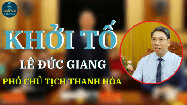 Khởi tố Phó Chủ tịch UBND tỉnh Thanh Hóa Lê Đức Giang