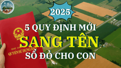 5 Quy Định Mới Sang Tên Sổ Đỏ Cho Con Theo Luật Đất Đai 2025: Cơ Hội Hay Thách Thức?