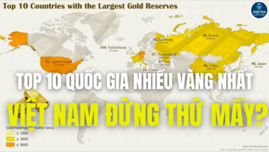 TOP 10 QUỐC GIA NHIỀU VÀNG NHẤT, VIỆT NAM ĐỨNG THỨ MẤY?