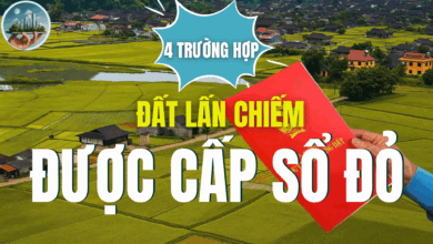 NHỮNG TRƯỜNG HỢP ĐẤT LẤN CHIẾM VẪN ĐƯỢC CẤP SỔ ĐỎ